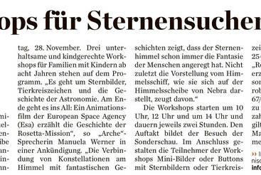 Workshops für Sternensucher