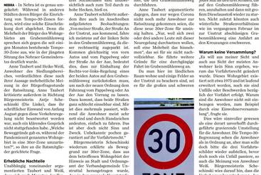 Mehrheit gegen 30er-Zone