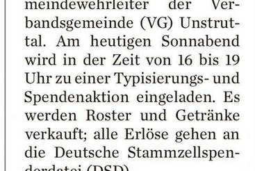 Heute Aktion für Pauline in Nebra