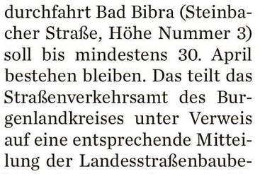 Länger dicht in Bad Bibra und Nebra