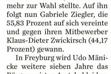 Ziegler und Schüler neu im Amt