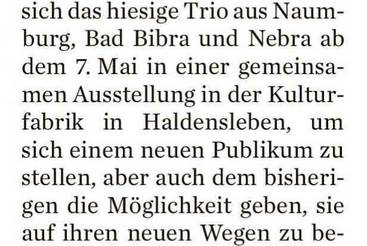 Drei Künstler stellen aus in Haldensleben