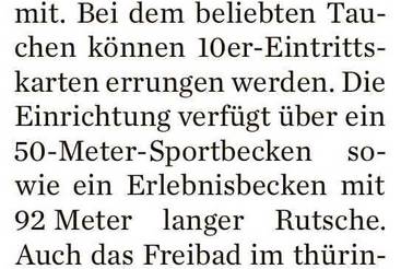 Zwei Bäder starten in Saison