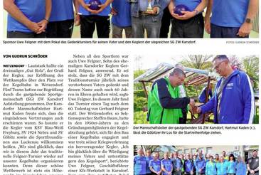 Pokal bleibt beim Gastgeber