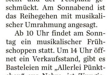 Birkensetzen und Fest in Reinsdorf