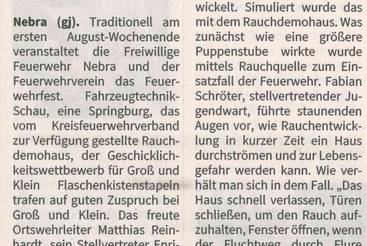 Probesitzen im Feuerwehrauto