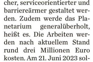 Arche schließt ab 1. Oktober