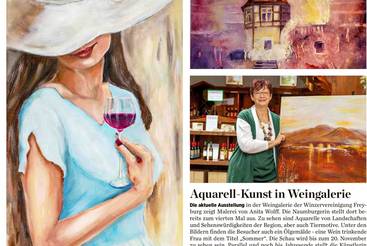 Aquarell-Kunst in Weingalerie