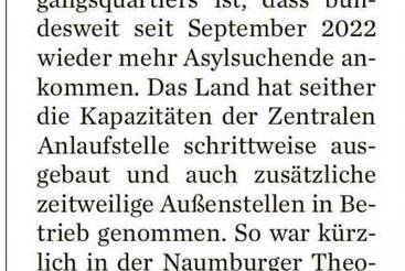 Asylsuchende in Nebraer Herberge