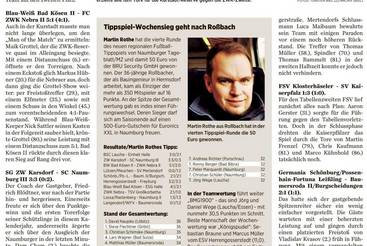 Samstag der Goalgetter