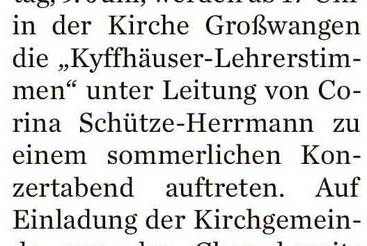 Lehrerstimmen geben Konzert