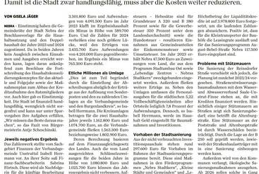 Etat nur mit Sparvorgaben
