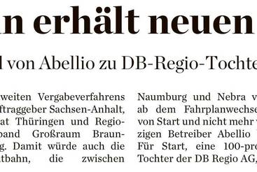 Unstrutbahn erhält neuen Betreiber