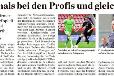 Erstmals bei den Profis und gleich top