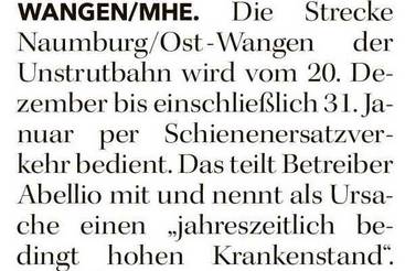 Bus statt Zug