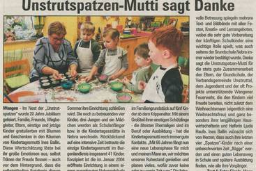 Unstrutspatzen-Mutti sagt Danke