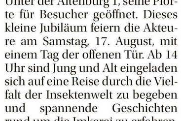 Bienenlehrgarten Nebra feiert