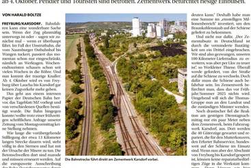 Freyburg - Karsdorf bald dicht