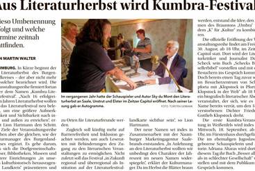 Aus Literaturherbst wird Kumbra-Festival
