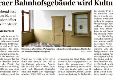 Nebraer Bahnhofsgebäude wird Kulturort