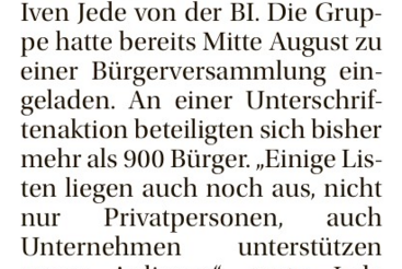 Demo in Karsdorf, Brücke heute dicht