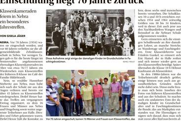 Einschulung liegt 70 Jahre zurück