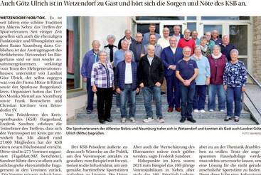 Kleiner Zuschuss vom Landrat