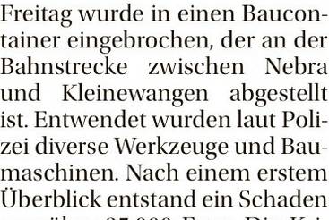 Über 35.000 Euro an Schaden