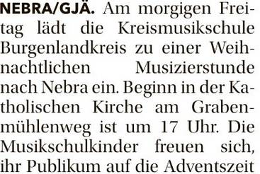 Musikschule gibt Konzert in Nebra
