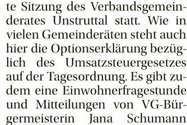 Unstruttal-Rat tagt in Jugendherberge