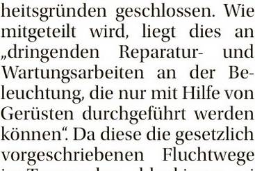 Arche Nebra für zwei Tage geschlossen