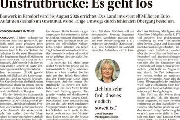 Unstrutbrücke: Es geht los