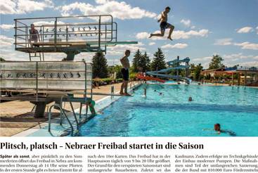 Plisch, platsch - Nebraer Freibad startet in die Saison