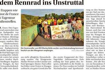 Mit dem Rennrad ins Unstruttal