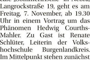 Vortrag über Courths-Mahler