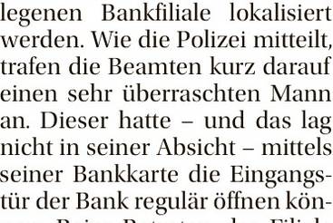 Fehlalarm in Nebraer Bankgeb&auml;ude