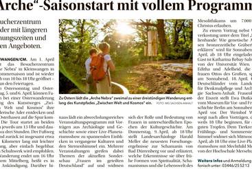 'Arche' -Saisonstart mit vollem Programm