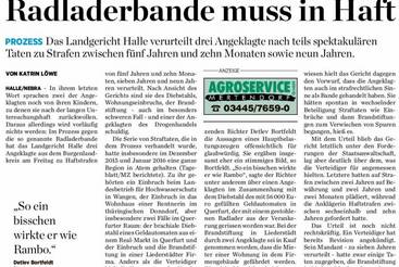 Radladerbande muss in Haft