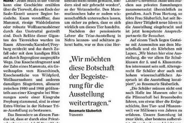 Spender bereichert Trias-Ausstellung