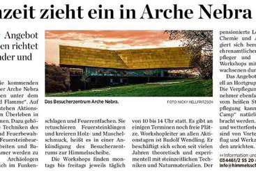 Steinzeit zieht ein in Arche Nebra