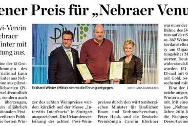 Goldener Preis für 'Nebraer Venus'