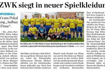 FC ZWK siegt in neuer Spielkleidung