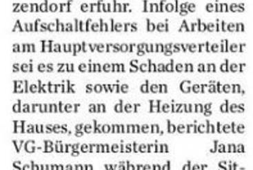 Havarie mit Folgen in Nebraer Kita