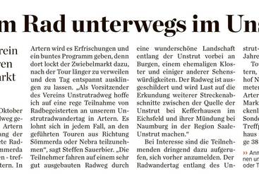 Mit dem Rad unterwegs im Unstruttal