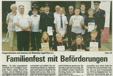 Familienfest mit Beförderung