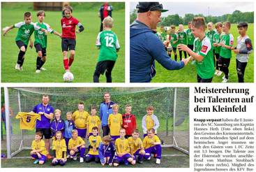 Meisterehrung bei Talenten auf dem Kleinfeld