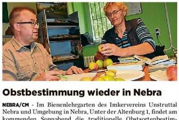 Obstbestimmung wieder in Nebra