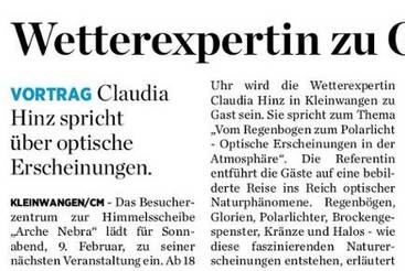 Wetterexpertin zu Gast in Arche Nebra