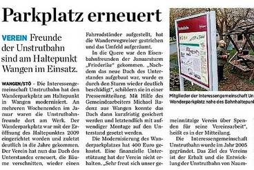 Parkplatz erneuert