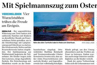 Mit Spielmannszug zum Osterfeuer